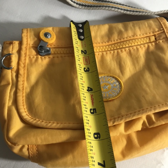 Kipling Brand Small Light Yellow Orange Crossbody Purse Bag Adjustable Crossbody - Picture 8 of 10